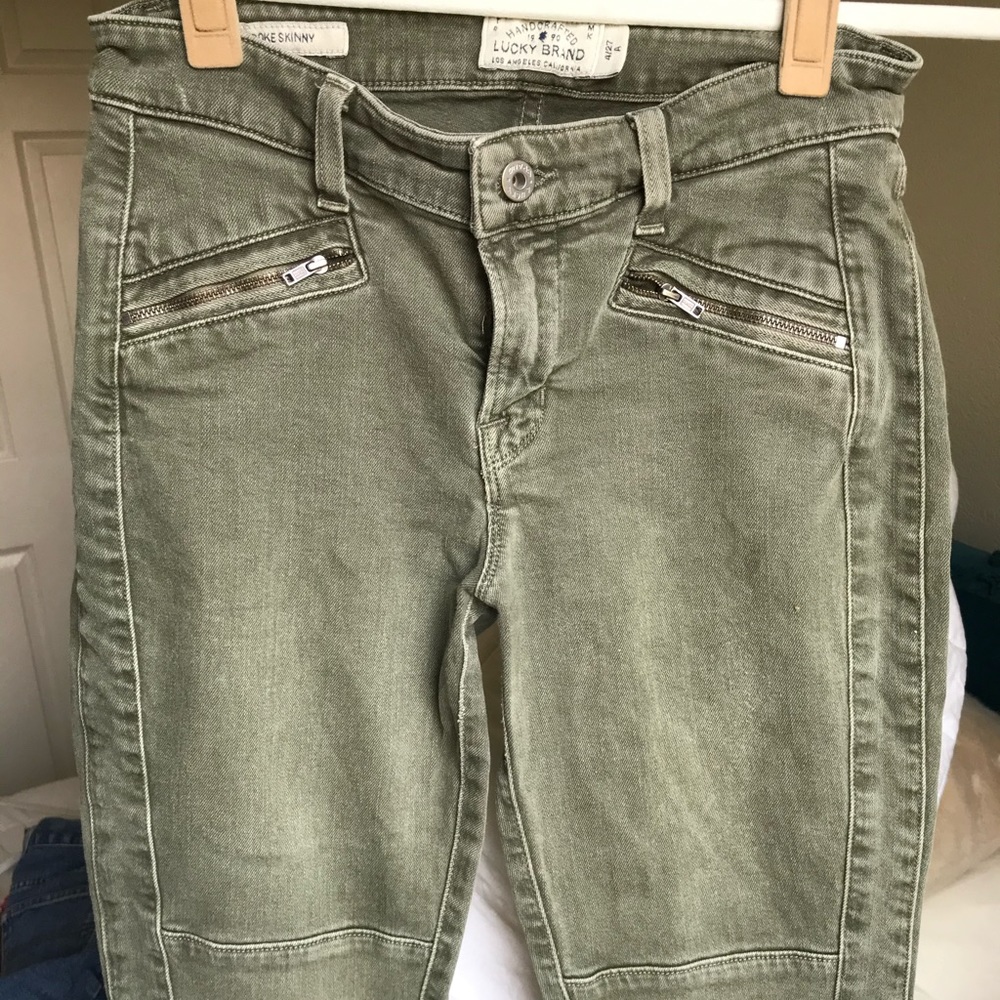 Lucky Brand Cropped Olive Jeans